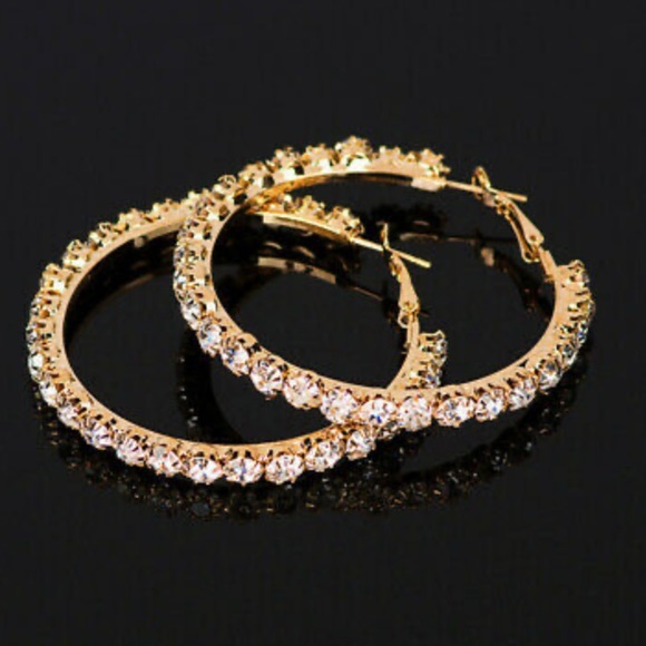 Jewelry - NEW 18k gold plated Luxury Hoop Earrings
